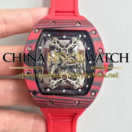 Replica Richard Mille RM50-27-01 NTPT KV Red Forged Carbon Black & Skeleton Dial M9015