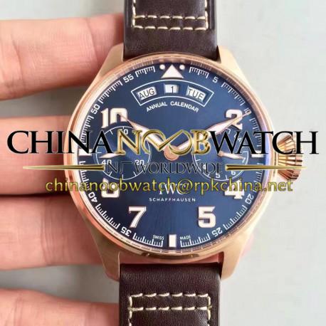 Replica Iwc Big Pilot Annual Calendar Le Petit Prince IW502701 YL Rose Gold Blue Dial Swiss 52850