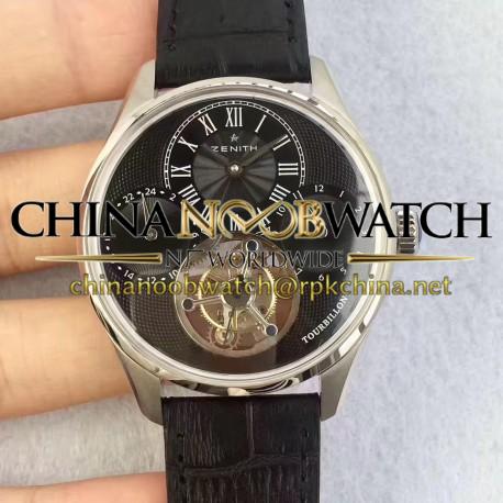 Replica Zenith El Primero Tourbillon BP Stainless Steel Black Dial Swiss Tourbillon