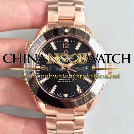 Replica Omega Seamaster Planet Ocean 600M GMT 232.63.44.22.01.001 XF Rose Gold Black Dial Swiss 8615