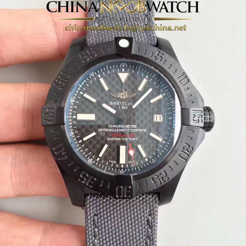 Replica Breitling Avenger Seawolf II 75 Anniversary Army Air M17331 GF PVD Carbon Fiber Dial Swiss 2824-2