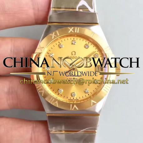 Replica Omega Constellation 123.20.38.21.58.001 38MM SSS Stainless Steel & Yellow Gold Champagne Dial Swiss 8500