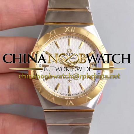 Replica Omega Constellation 123.20.38.21.02.009 38MM SSS Stainless Steel & Yellow Gold White Dial Swiss 8500