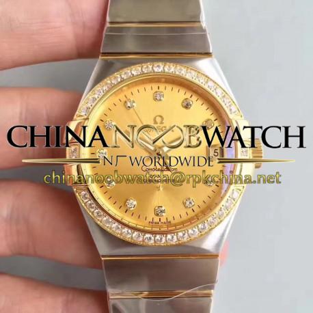 Replica Omega Constellation 123.25.38.21.58.001 38MM SSS Stainless Steel & Yellow Gold Champagne Dial Swiss 8500