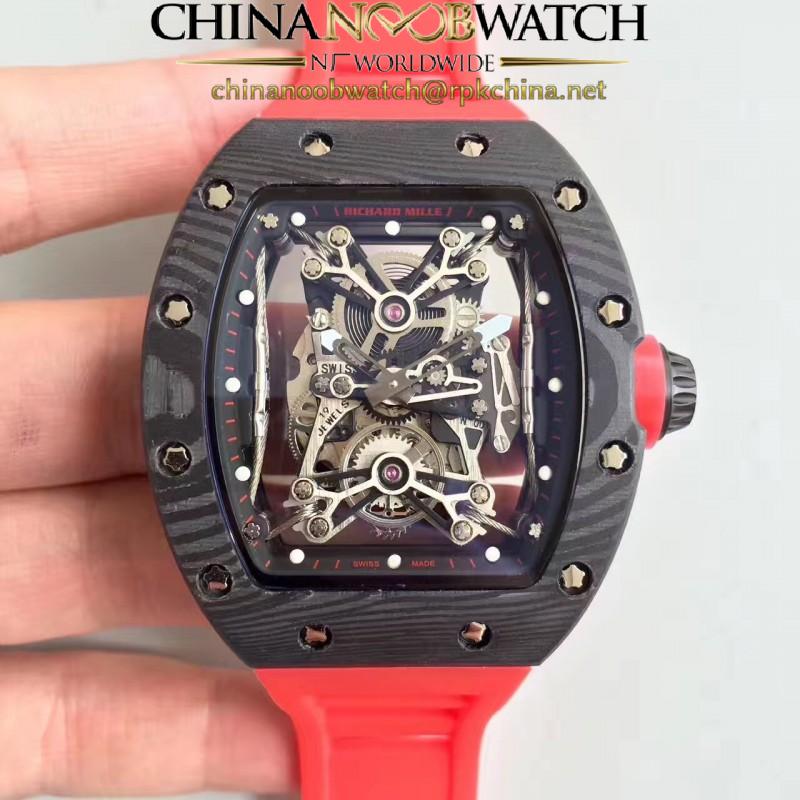 Replica Richard Mille RM50-27-01 NTPT KV Black Forged Carbon Black & Skeleton Dial M9015