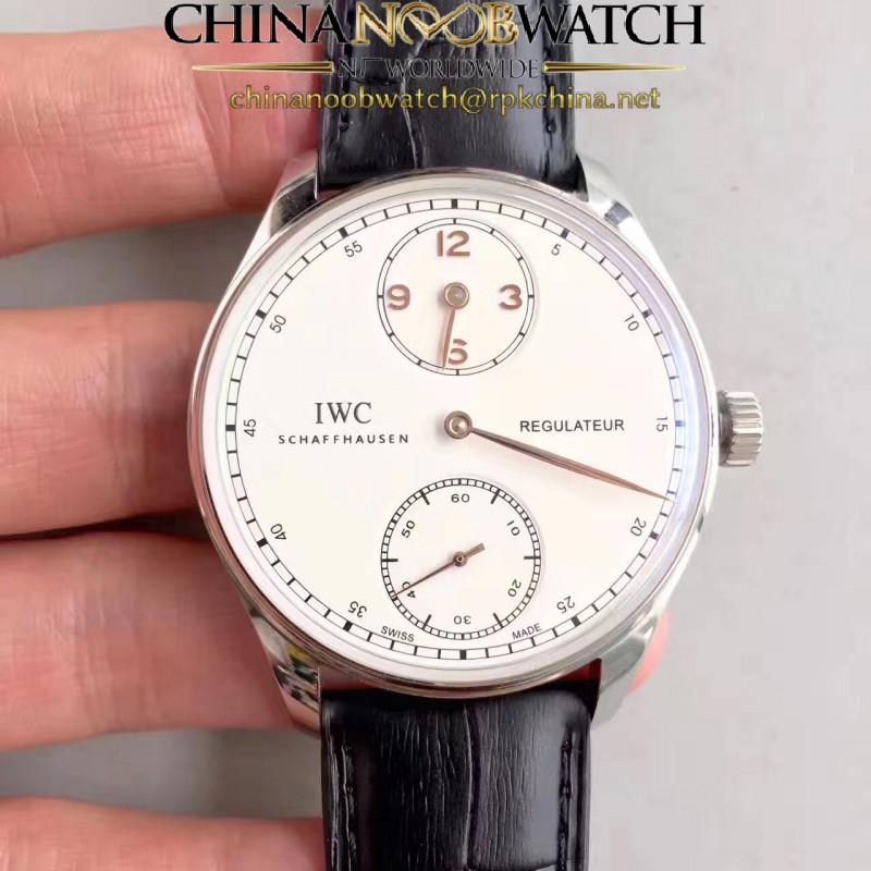 Replica IWC Portugieser Regulateur IW544401 ZF Stainless Steel White & Gold Dial Swiss IWC 98245