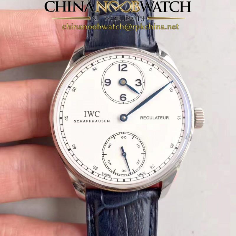 Replica IWC Portugieser Regulateur IW544401 ZF Stainless Steel White & Blue Dial Swiss IWC 98245