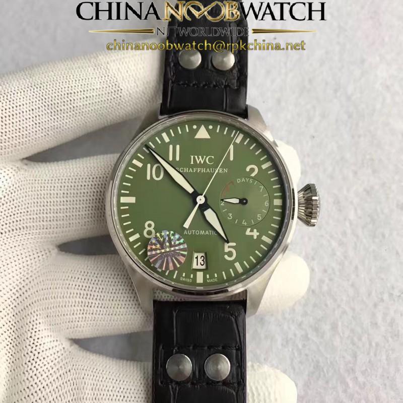 Replica IWC Big Pilot Zeeg & Cerlati IW500407 YL Stainless Steel Green Dial Swiss 51111