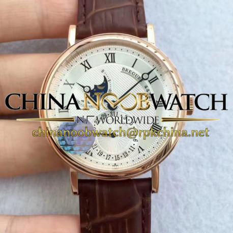 Replica Breguet Classique Moonphase 4434 VF Rose Gold Silver Dial Swiss Caliber 5165R