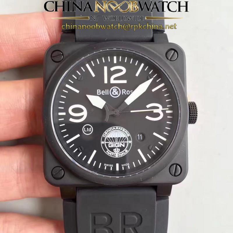 Replica Bell & Ross BR 03-92 GIGN ZF PVD Black Dial M9015