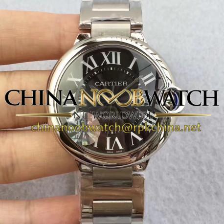 Replica Cartier Ballon Bleu 42MM W6920042  JF Stainless Steel Black Dial Swiss 2824-2