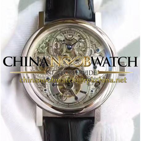 Replica Breguet Grand Complication Tourbillon AX Stainless Steel Silver Skeleton Dial Swiss Tourbillon