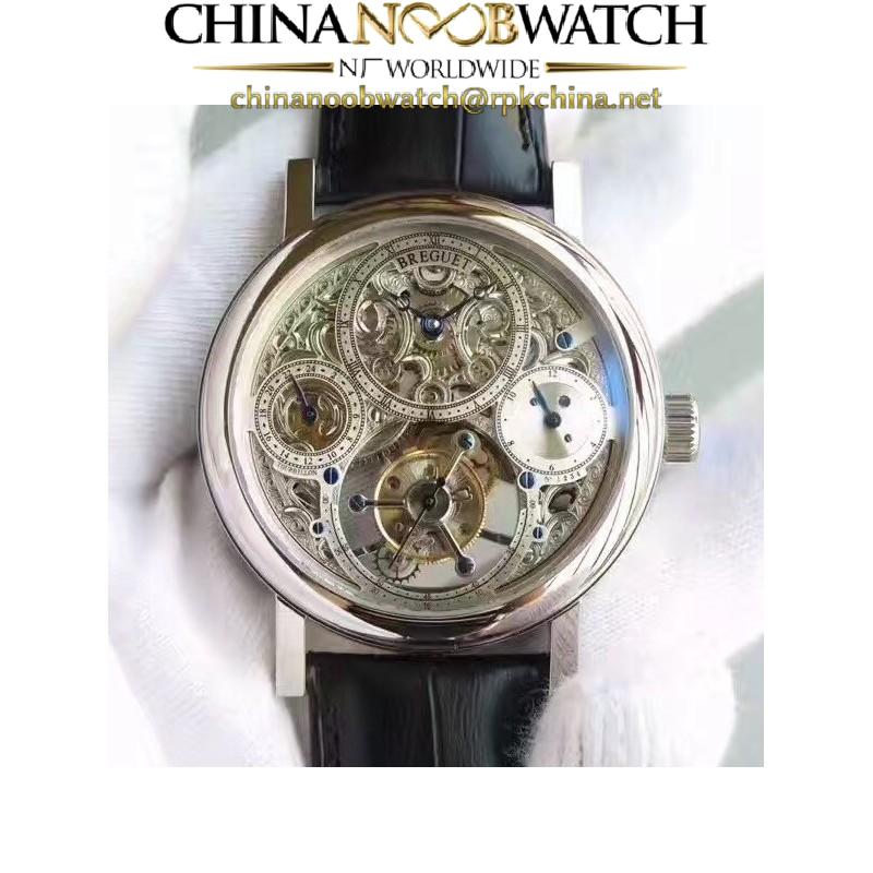 Replica Breguet Grand Complication Tourbillon AX Stainless Steel Silver Skeleton Dial Swiss Tourbillon