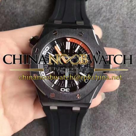 Replica Audemars Piguet Royal Oak Offshore Diver 15707CE.OO.A002CA.01 N Black Ceramic Black & Orange Dial Swiss 3120