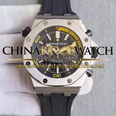 Replica Audemars Piguet Royal Oak Offshore Diver Chronograph 26703ST.OO JF Stainless Steel Black Dial Swiss 3124