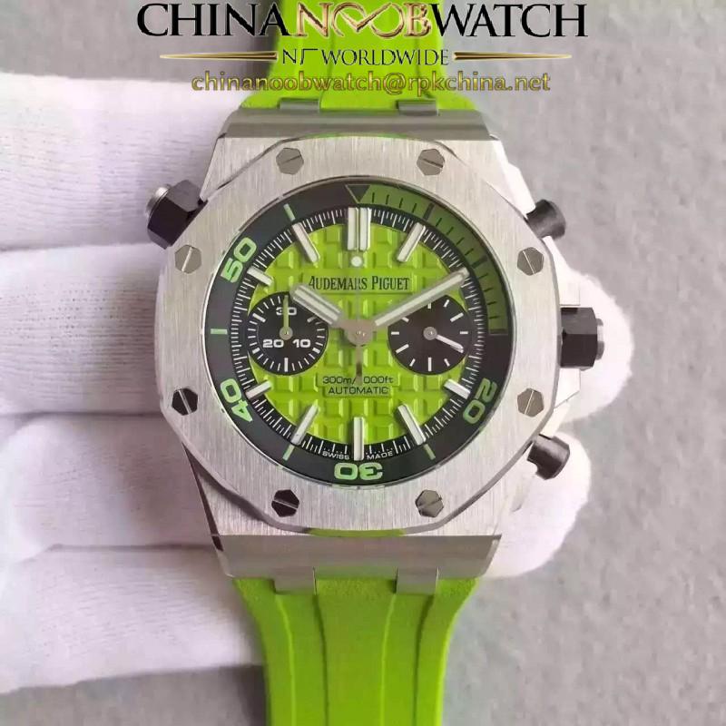 Replica Audemars Piguet Royal Oak Offshore Diver Chronograph 26703ST.OO.A038CA.01 JF Stainless Steel Green Dial Swiss 3124