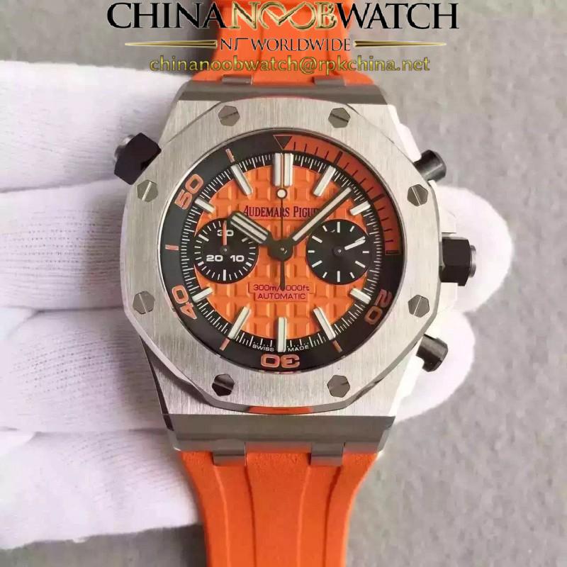 Replica Audemars Piguet Royal Oak Offshore Diver Chronograph 26703ST.OO.A070CA.01 JF Stainless Steel Orange Dial Swiss 3124