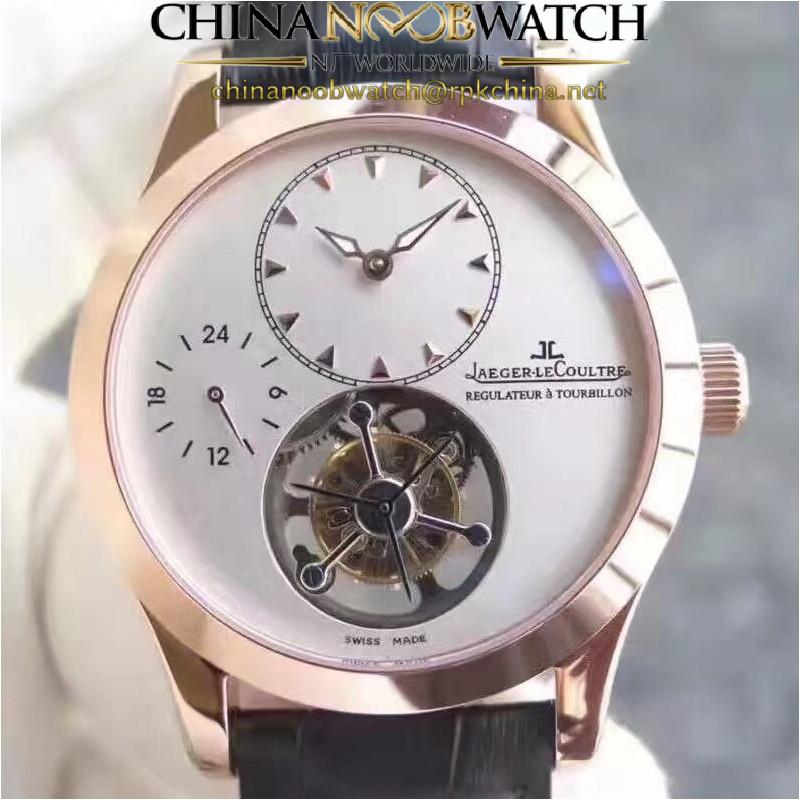 Replica Jaeger-LeCoultre Master Grande Tradition Tourbillon BM Rose Gold Silver Dial Swiss Tourbillon