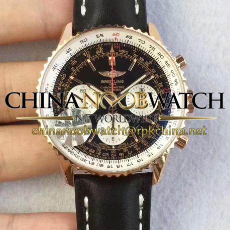 Replica Breitling Navitimer 01 RB012012.BA49.435X.R20BA.1 JF Rose Gold Black Dial SWISS 7750