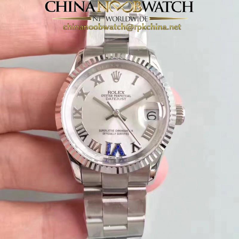 Replica Rolex Datejust 31 178240 31MM JF Stainless Steel Silver Dial Swiss 2836-2