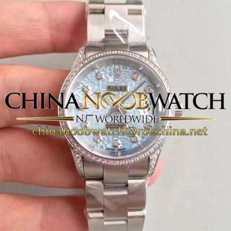 Replica Rolex Datejust 31 178159 31MM JF Stainless Steel & Diamonds Blue Dial Swiss 2836-2