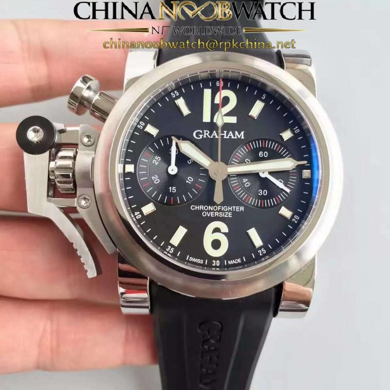 Replica Graham Chronofighter Oversize 20BR0V.B32A.K10N N Stainless Steel Black Dial Swiss 7750