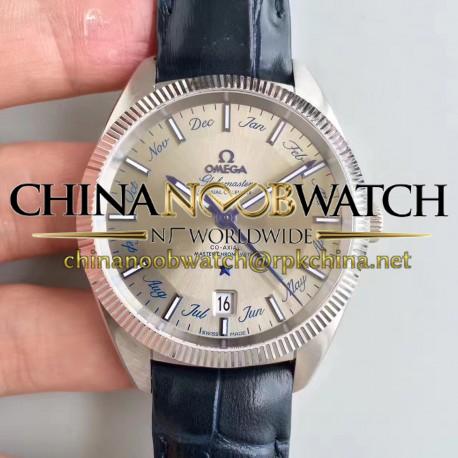 Replica Omega Globemaster Annual Calendar 130.33.41.22.06.001 OM Stainless Steel Grey Dial M9015