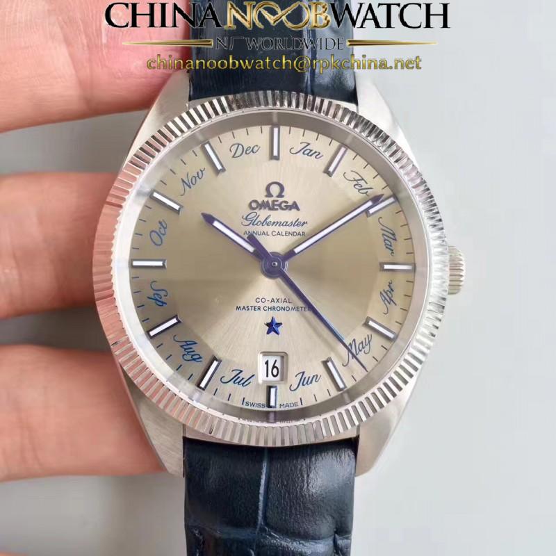 Replica Omega Globemaster Annual Calendar 130.33.41.22.06.001 OM Stainless Steel Grey Dial M9015