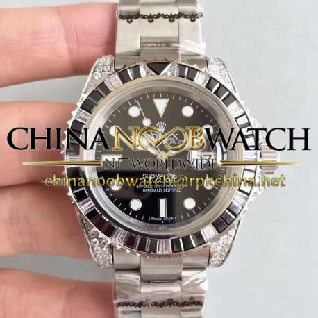 Replica Rolex Submariner Date 116610LN BP Stainless Steel & Diamonds Black Dial Swiss 2836-2