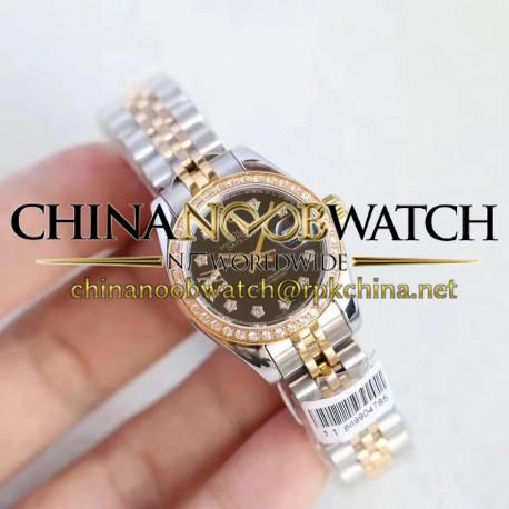 Replica Rolex Lady Datejust 28 279383RBR 28MM N Stainless Steel & Yellow Gold Black Dial Swiss 2671