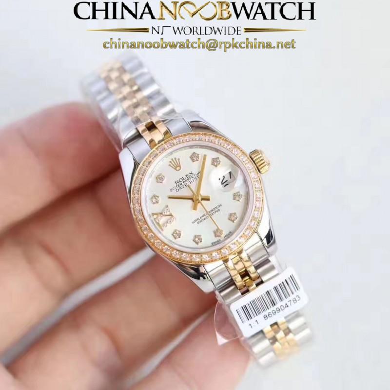 Replica Rolex Lady Datejust 28 279383RBR 28MM N Stainless Steel & Yellow Gold Mother Of Pearl Dial Swiss 2671