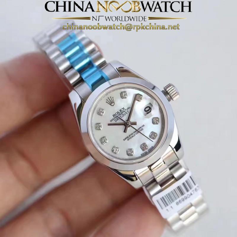 Replica Rolex Lady Datejust 28 279166 28MM N Stainless Steel Mother Of Pearl Dial Swiss 2671