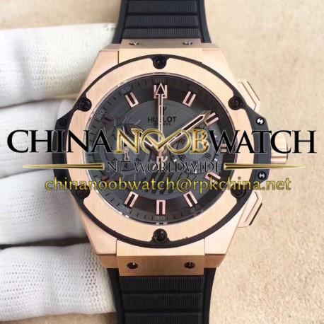 Replica Hublot Big Bang King Power Foudroyante Gold 715.PX.1128.RX HBB V6 Rose Gold Black Dial Swiss 7750